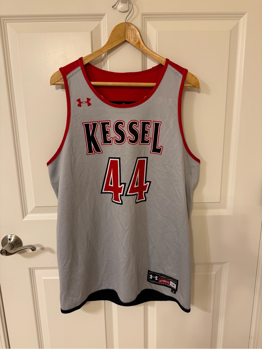 Under Armour Utah Basketball Reversible Jersey Men’s L Kessel 44 EUC Black Red